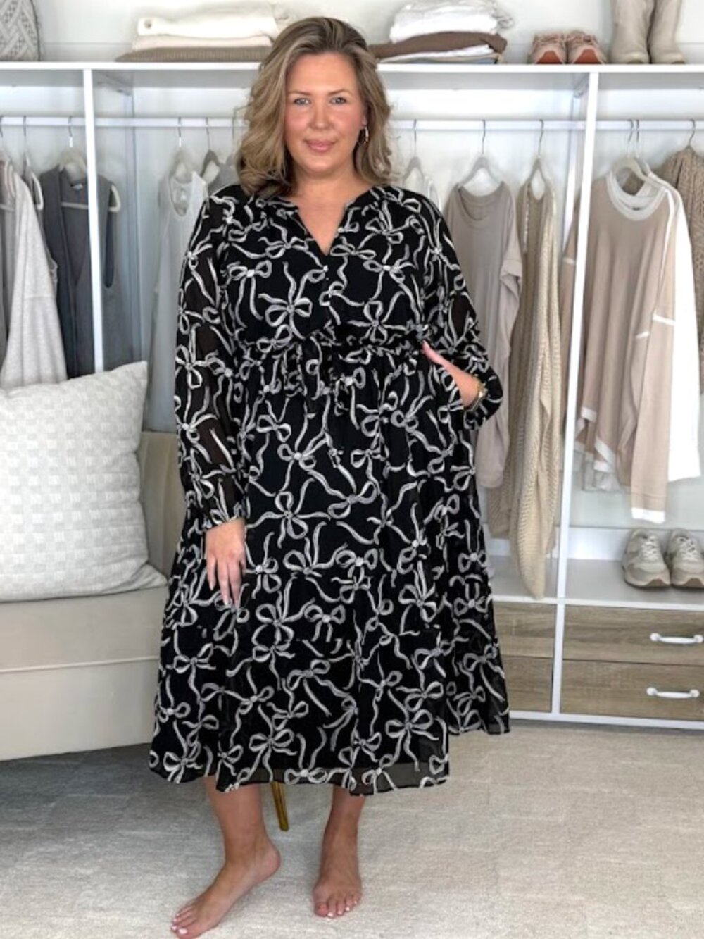 Lane Bryant Sheer Sleeved Maxi Dress